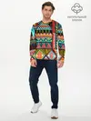 Мужской лонгслив базовый / Африканский стиль (P007_P004ooo1767037, P004ooo1767037)
