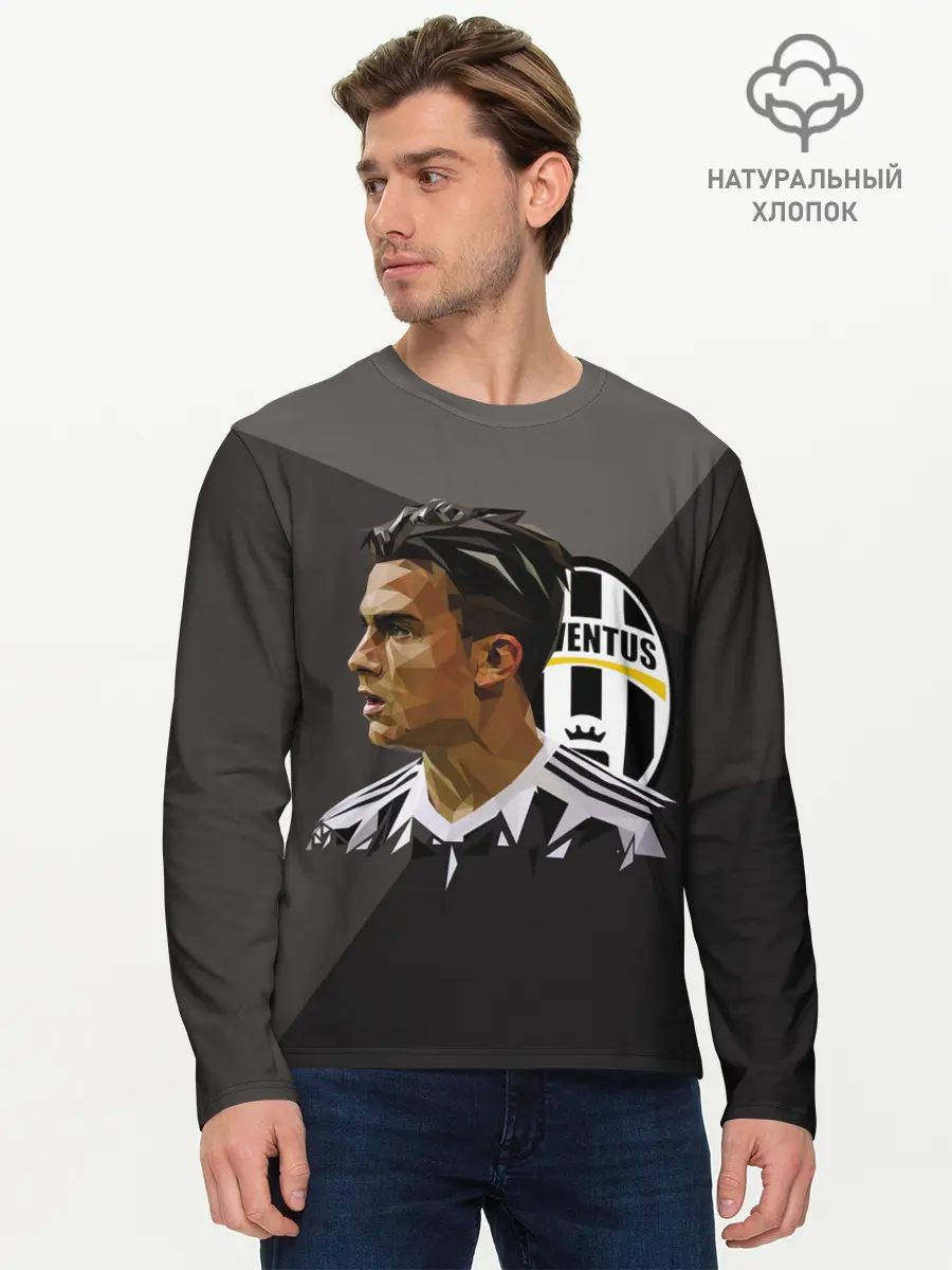 Мужской лонгслив базовый / Paulo Dybala (P007_P004ooo1766521, P004ooo1766521)