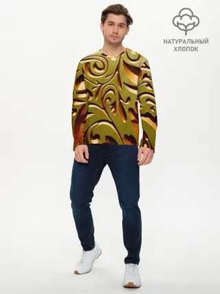 Мужской лонгслив базовый / Вырез по дереву (P007_P004ooo1767589, P004ooo1767589)