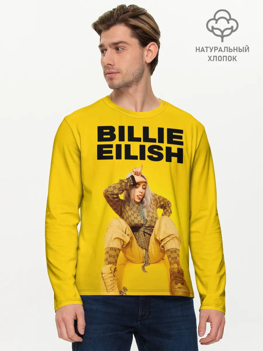 Мужской лонгслив базовый / Billie Eilish (P007_P004ooo1769523, P004ooo1769523)