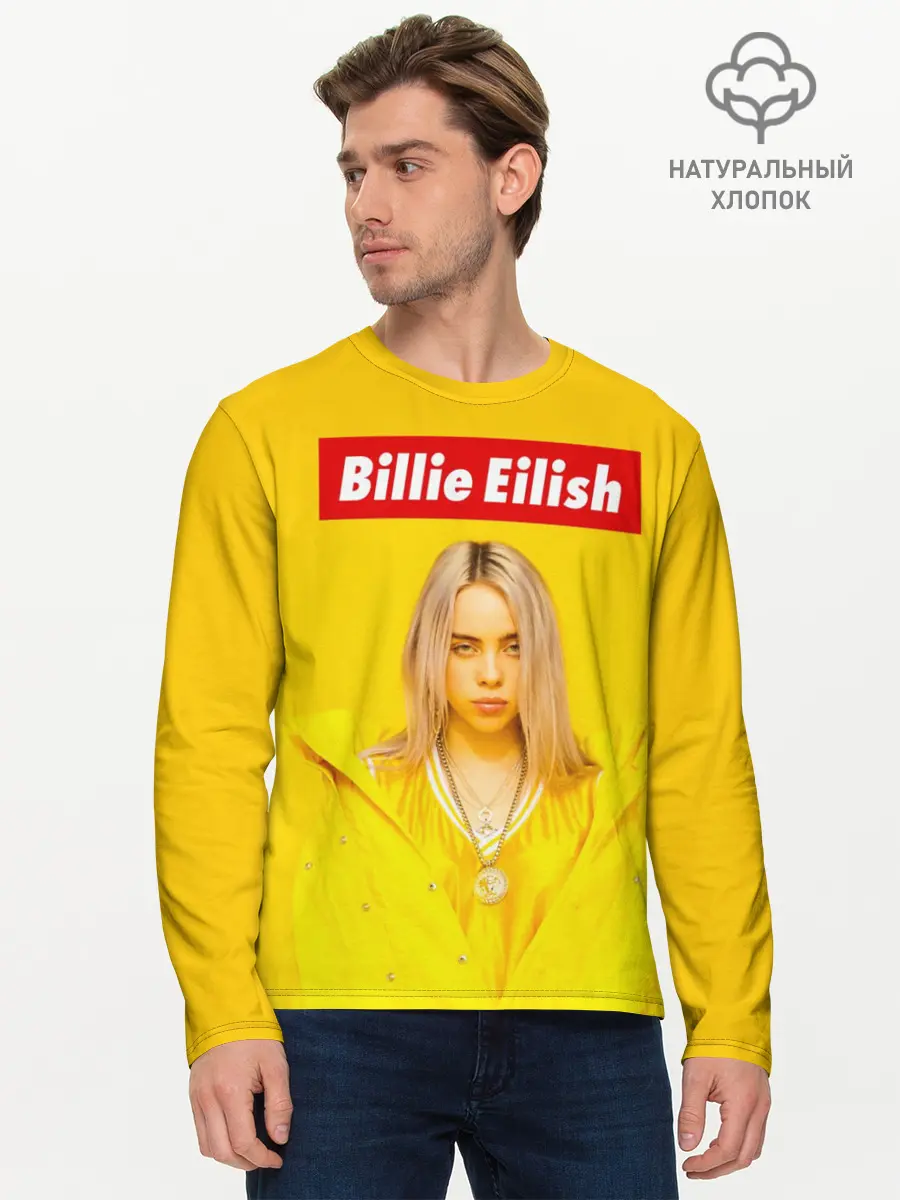 Мужской лонгслив базовый / Billie Eilish (P007_P004ooo1769787, P004ooo1769787)