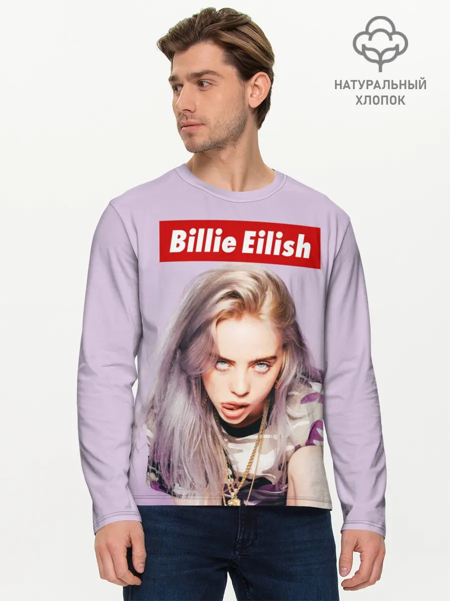 Мужской лонгслив базовый / Billie Eilish (P007_P004ooo1769799, P004ooo1769799)