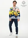 Мужской лонгслив базовый / Street art (P007_P004ooo1768299, P004ooo1768299)