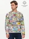 Мужской лонгслив базовый / Деньги мира (P007_P004ooo1768429, P004ooo1768429)