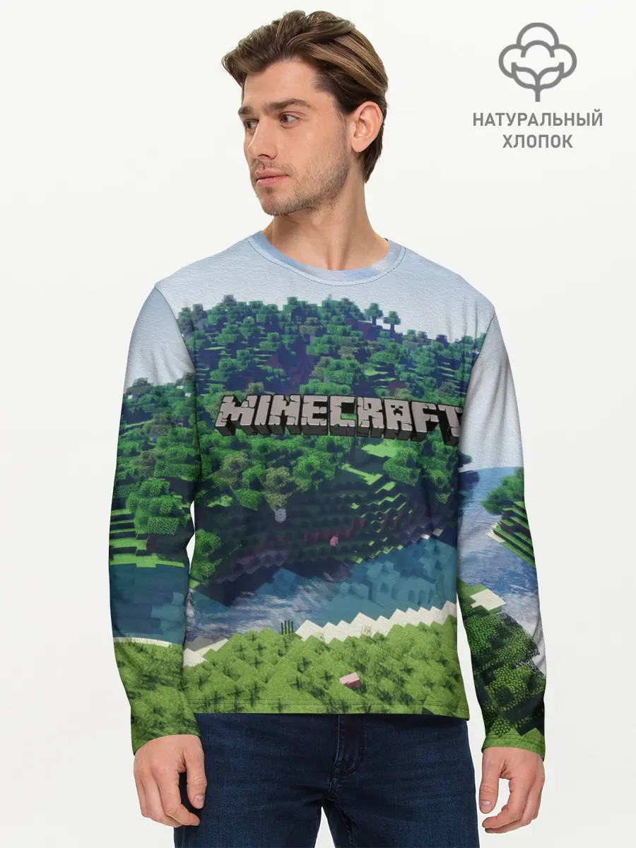 Мужской лонгслив базовый / Minecraft (P007_P004ooo1768549, P004ooo1768549)