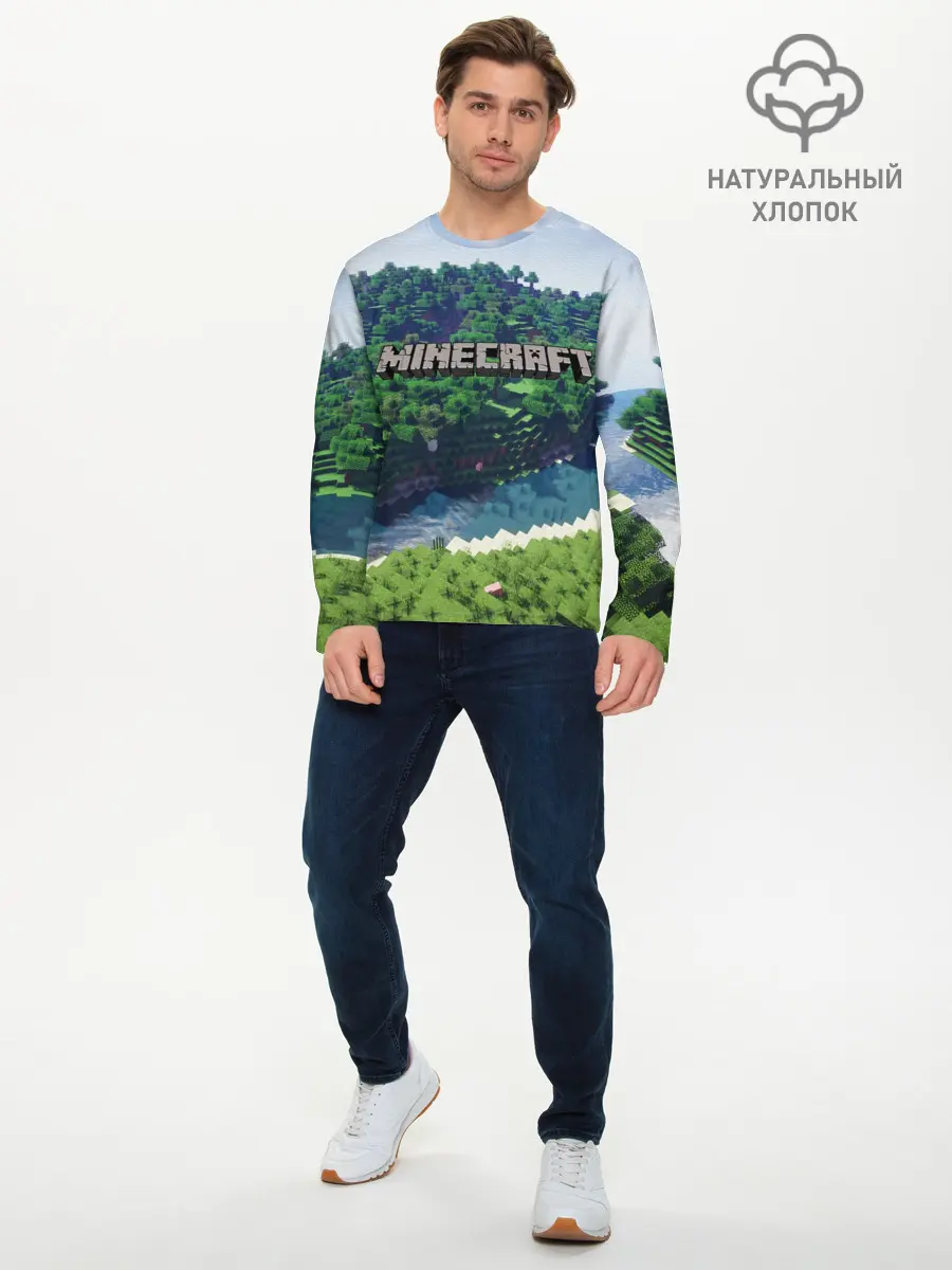 Мужской лонгслив базовый / Minecraft (P007_P004ooo1768549, P004ooo1768549)