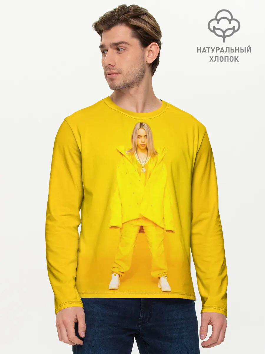 Мужской лонгслив базовый / Billie Eilish (P007_P004ooo1769441, P004ooo1769441)