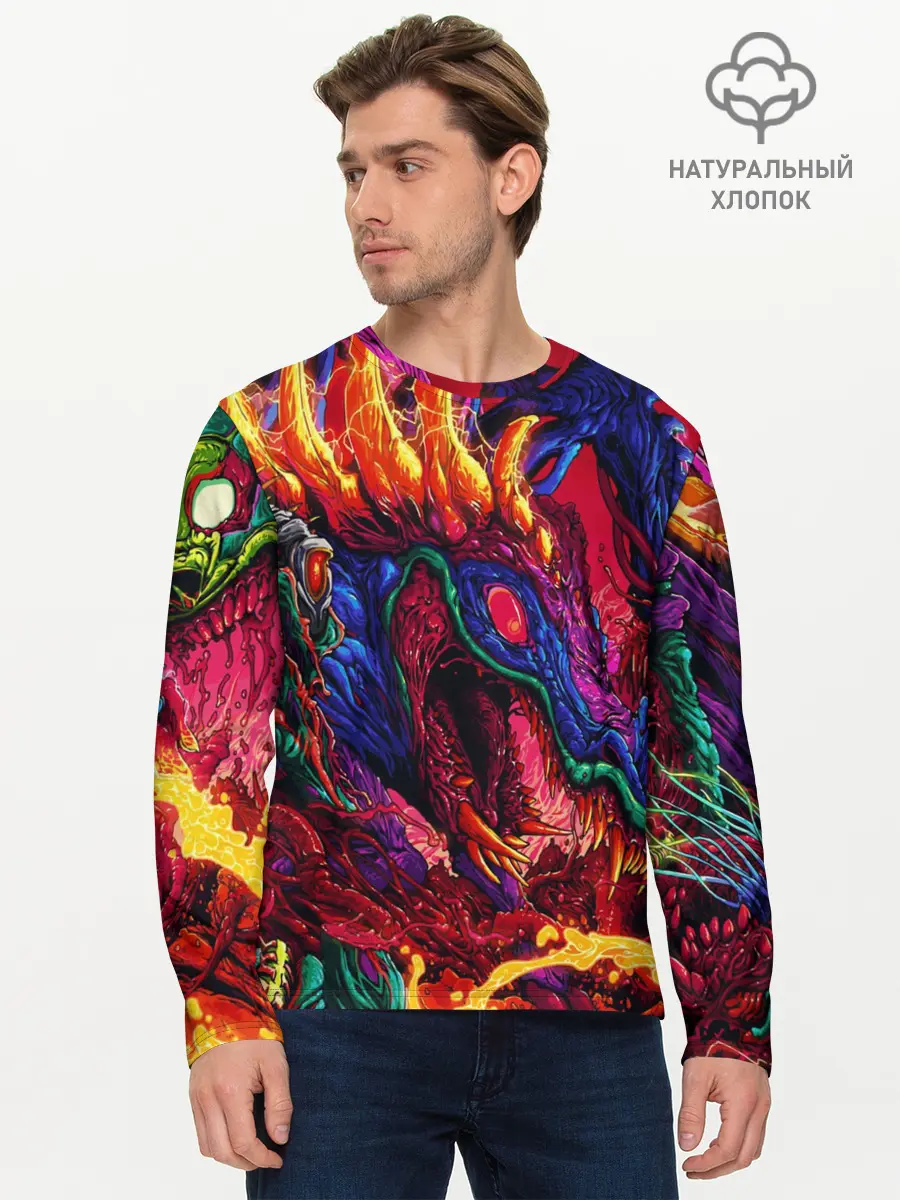 Мужской лонгслив базовый / Hyper Beast (P007_P004ooo1769459, P004ooo1769459)