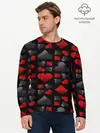Мужской лонгслив базовый / Card suits (P007_P004ooo1771009, P004ooo1771009)