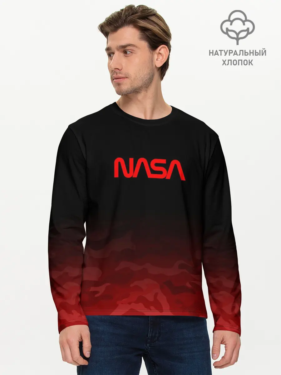 Мужской лонгслив базовый / NASA (P007_P004ooo1772507, P004ooo1772507)