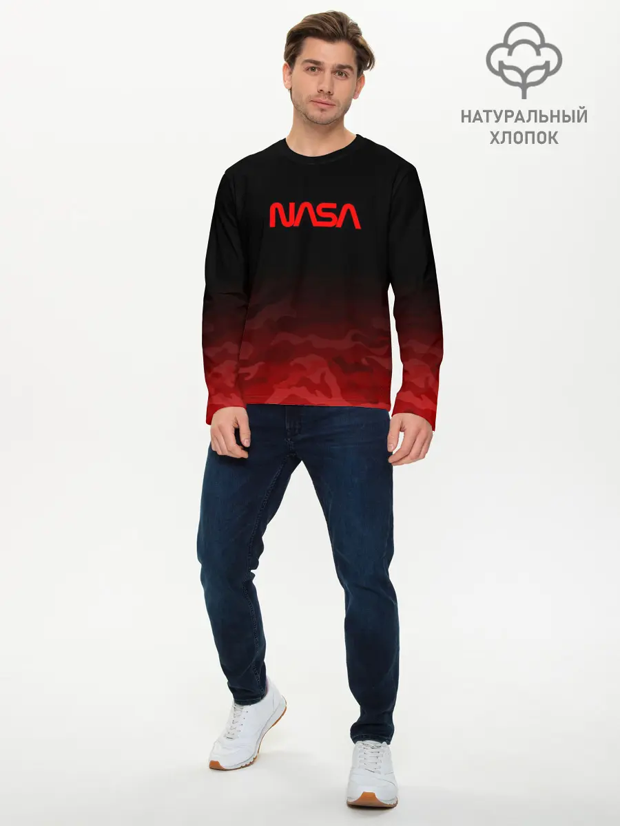 Мужской лонгслив базовый / NASA (P007_P004ooo1772507, P004ooo1772507)
