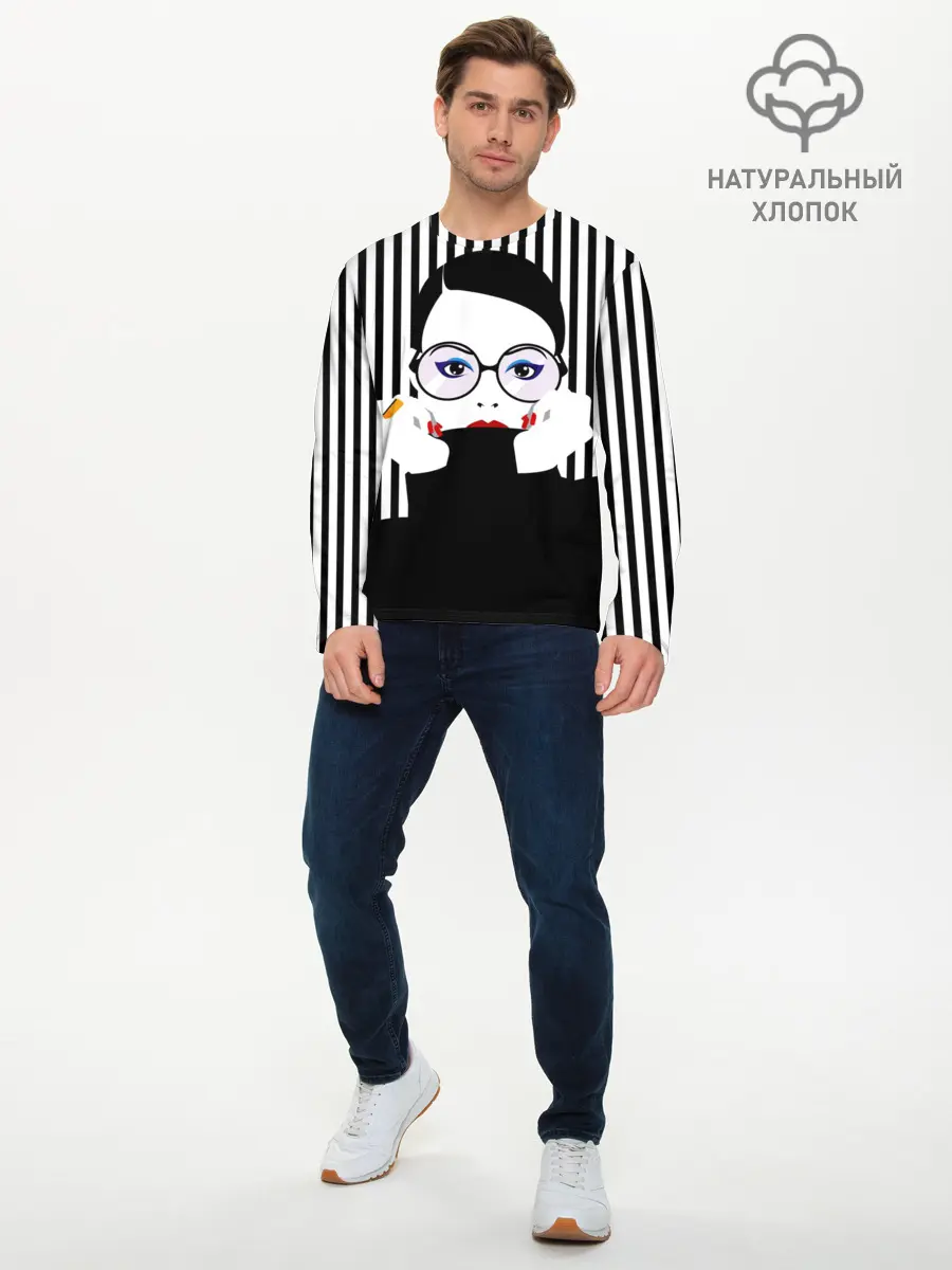 Мужской лонгслив базовый / Fashion girl (P007_P004ooo1770763, P004ooo1770763)