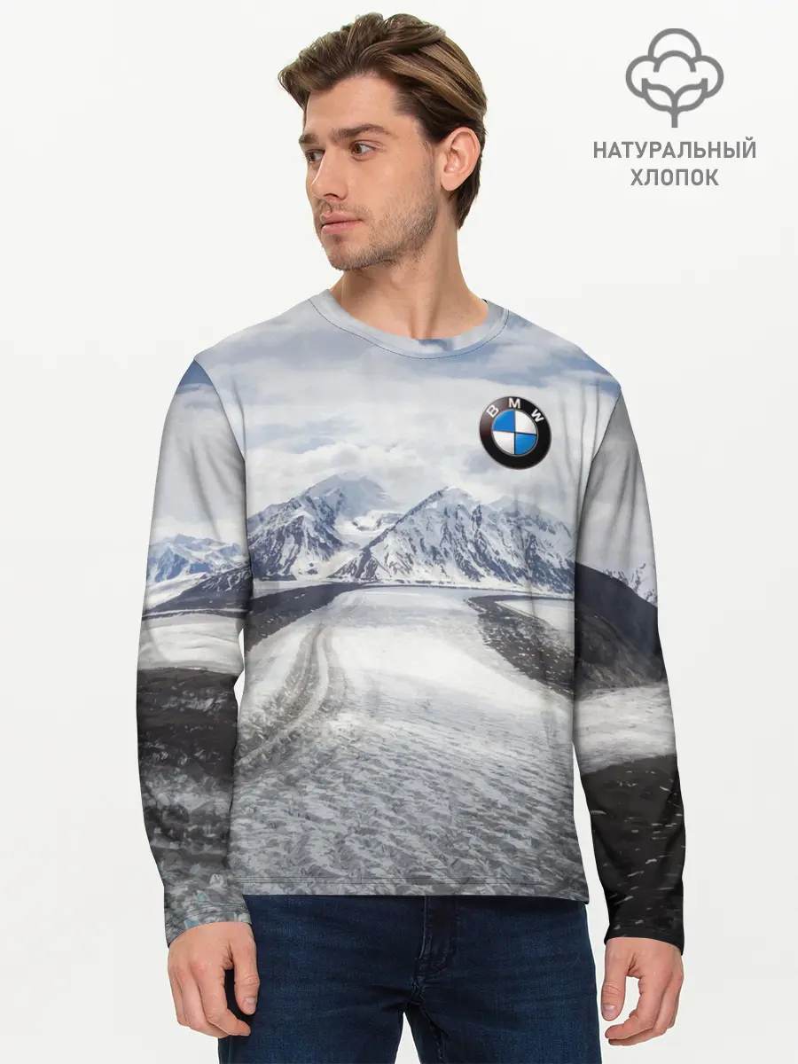 Мужской лонгслив базовый / BMW (P007_P004ooo1774983, P004ooo1774983)