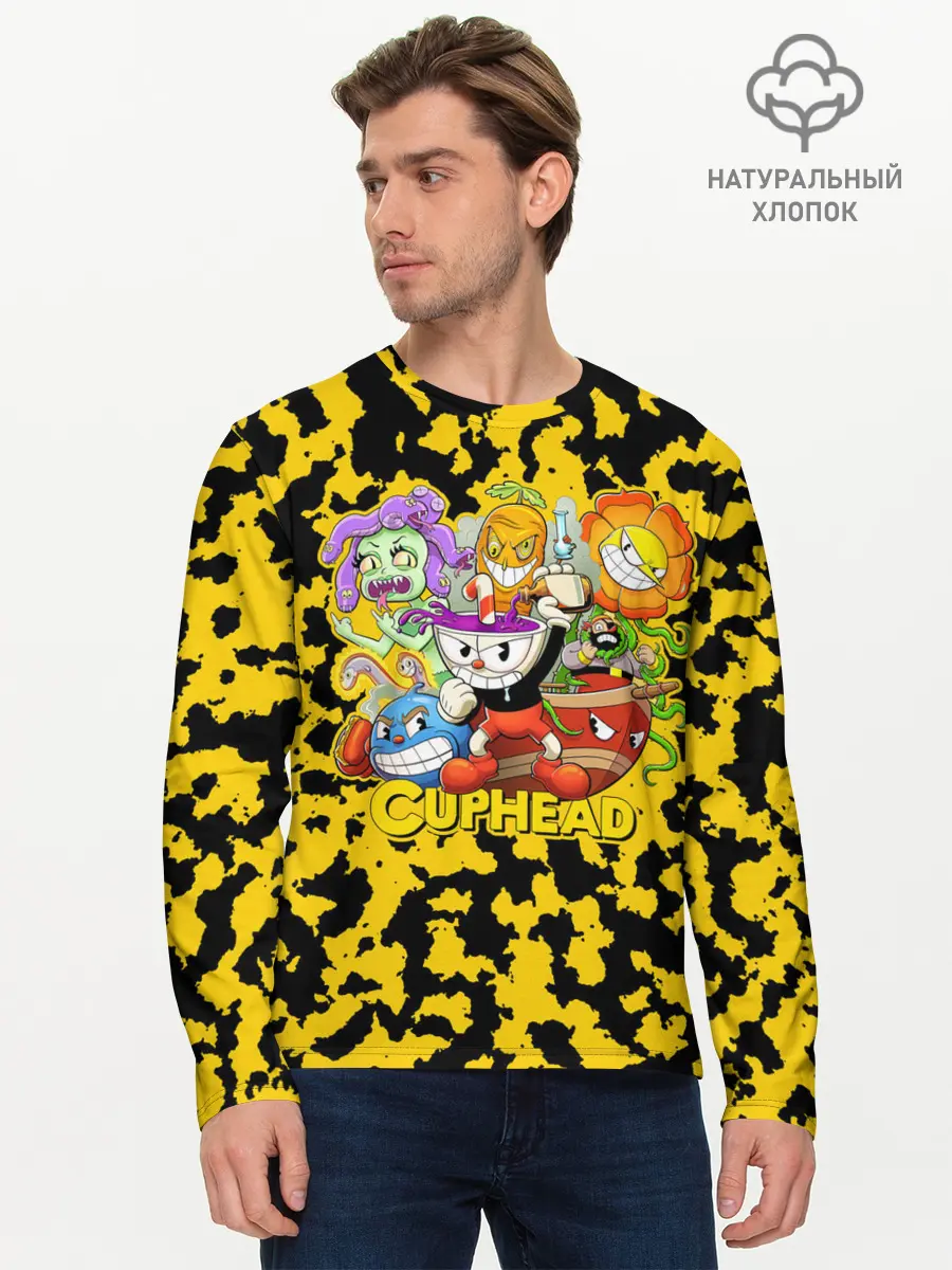 Мужской лонгслив базовый / Cuphead (P007_P004ooo1775067, P004ooo1775067)