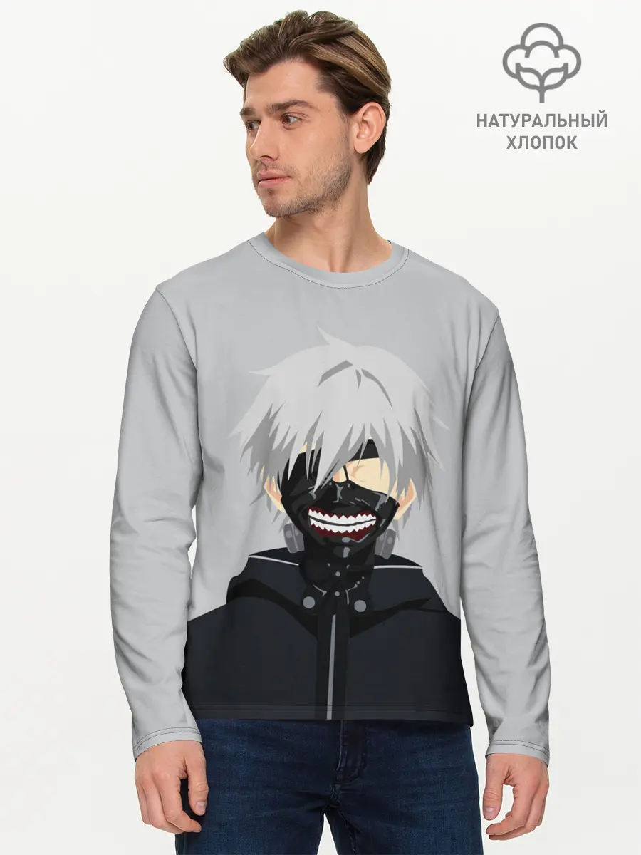 Мужской лонгслив базовый / Kaneki Ken в маске (P007_P004ooo1773095, P004ooo1773095)