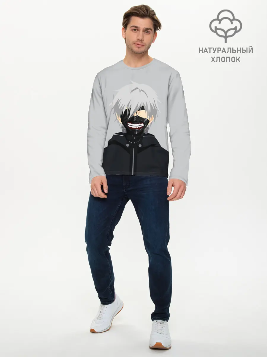 Мужской лонгслив базовый / Kaneki Ken в маске (P007_P004ooo1773095, P004ooo1773095)