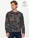 Мужской лонгслив базовый / Узор пейсли (P007_P004ooo1777337, P004ooo1777337)