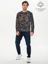 Мужской лонгслив базовый / Узор пейсли (P007_P004ooo1777337, P004ooo1777337)