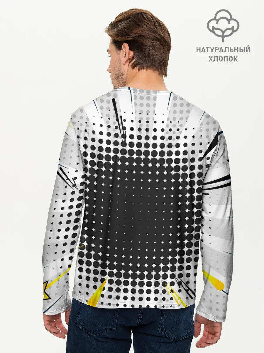 Мужской лонгслив базовый / Кот (P007_P004ooo1778017, P004ooo1778017)