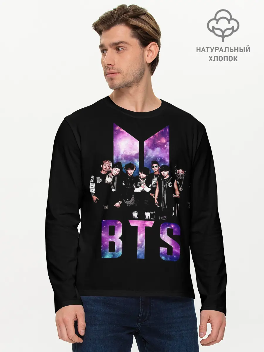 Мужской лонгслив базовый / BTS ARMY (P007_P004ooo1778551, P004ooo1778551)