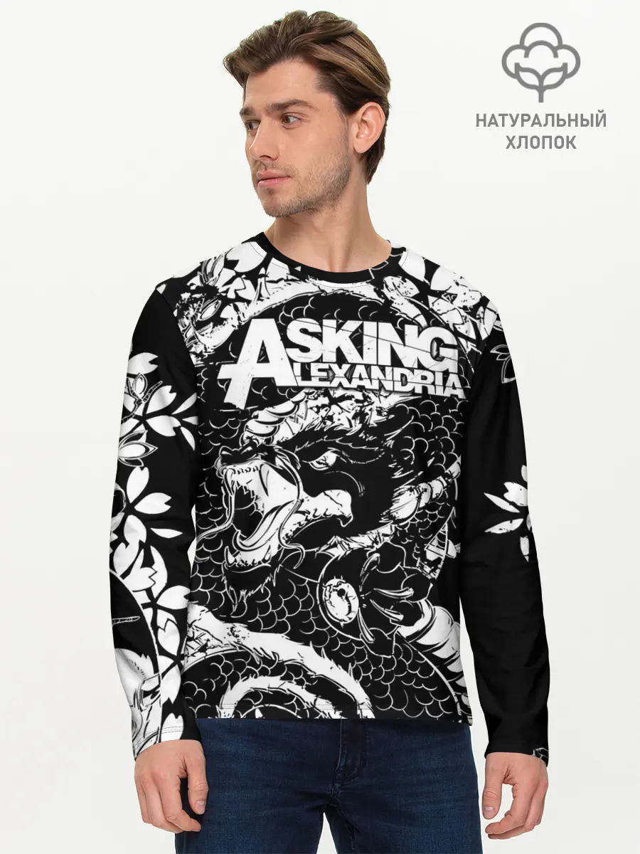 Мужской лонгслив базовый / Asking Alexandria (P007_P004ooo1780375, P004ooo1780375)