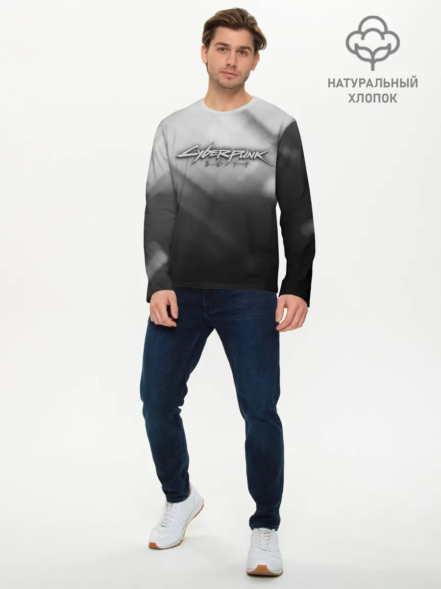 Мужской лонгслив базовый / CYBERPUNK 2077 (P007_P004ooo1784055, P004ooo1784055)