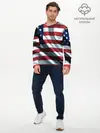 Мужской лонгслив базовый / Символика Америки (P007_P004ooo1781723, P004ooo1781723)