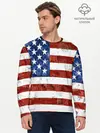 Мужской лонгслив базовый / США ФЛАГ (P007_P004ooo1781731, P004ooo1781731)