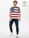 Мужской лонгслив базовый / США ФЛАГ (P007_P004ooo1781731, P004ooo1781731)