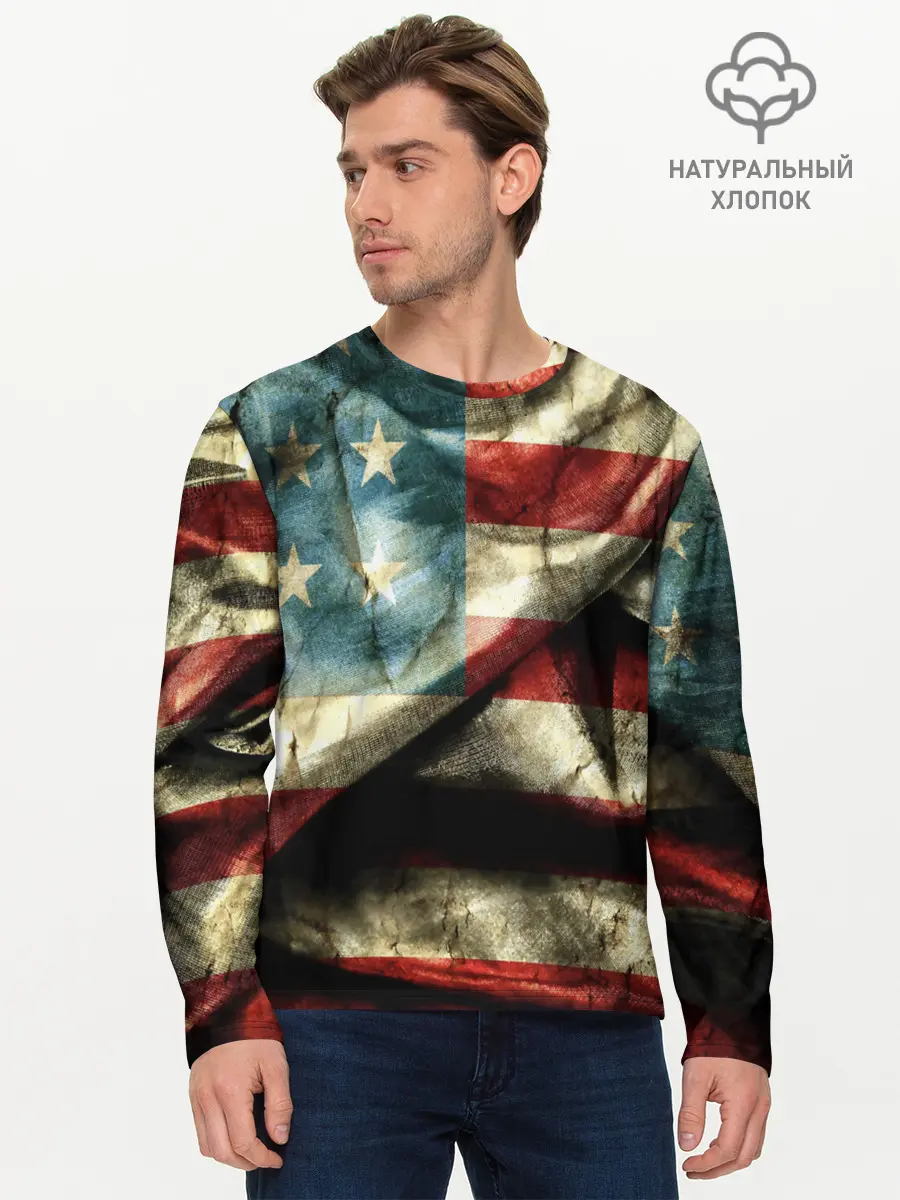 Мужской лонгслив базовый / USA 3D (P007_P004ooo1781751, P004ooo1781751)