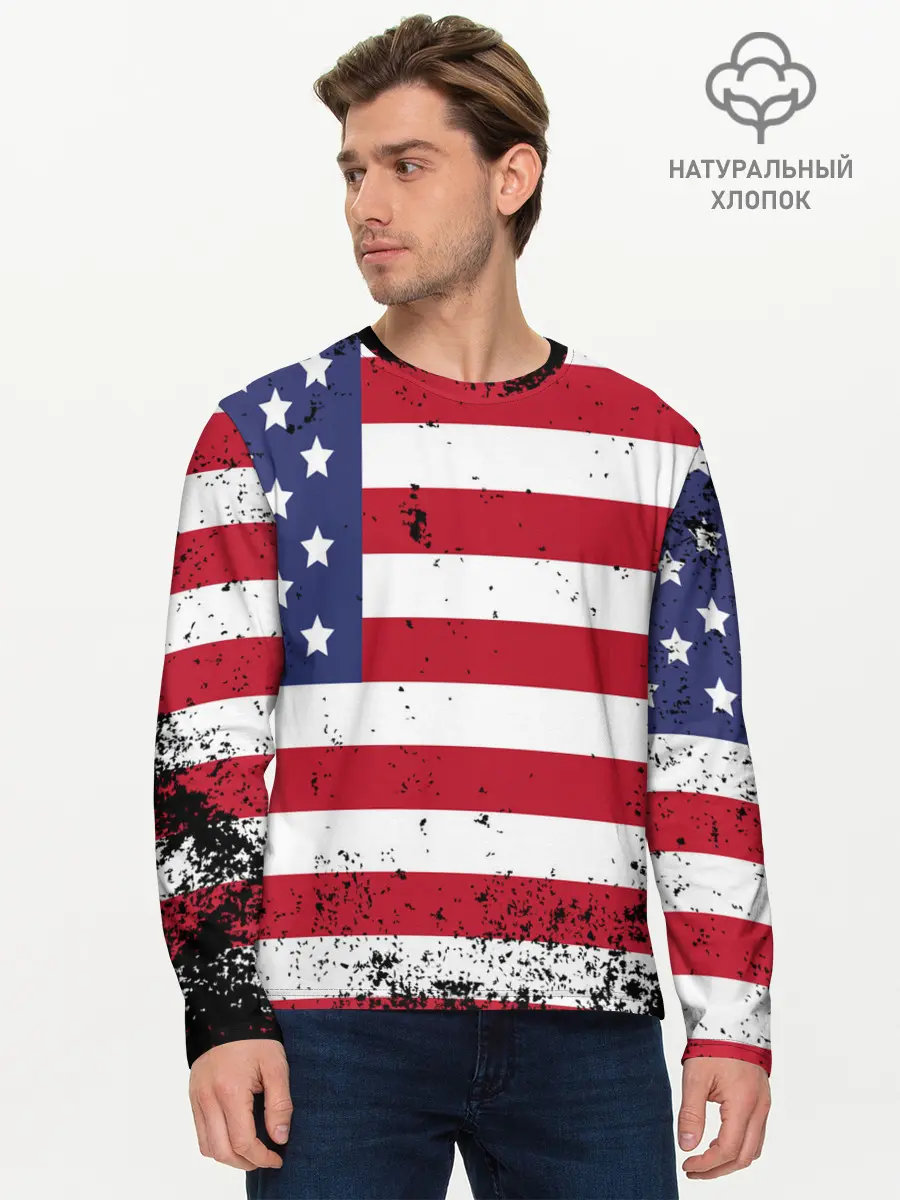Мужской лонгслив базовый / США (P007_P004ooo1781767, P004ooo1781767)