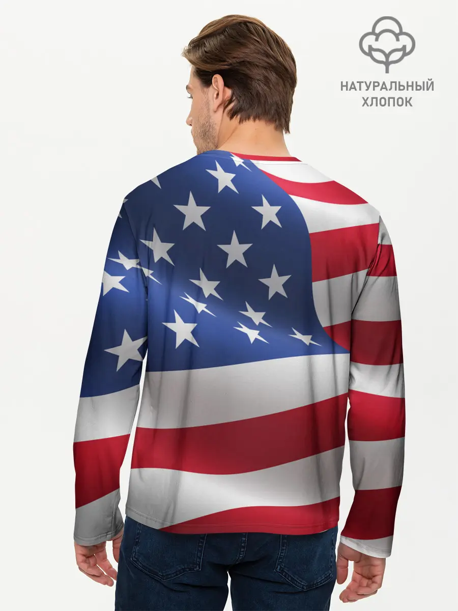 Мужской лонгслив базовый / USA (P007_P004ooo1781769, P004ooo1781769)