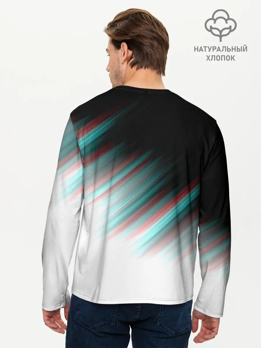 Мужской лонгслив базовый / GLITCH STRIPES (P007_P004ooo1785325, P004ooo1785325)