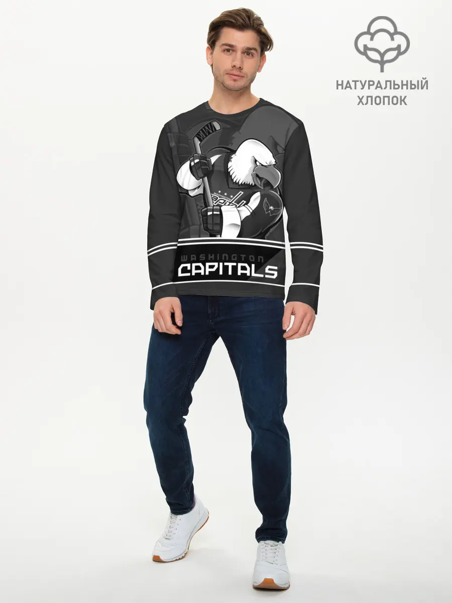 Мужской лонгслив базовый / Washington Capitals (P007_P004ooo1785133, P004ooo1785133)