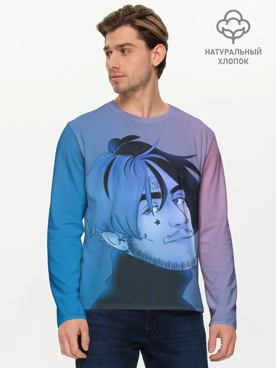 Мужской лонгслив базовый / Lil Peep Colors (P007_P004ooo1786131, P004ooo1786131)