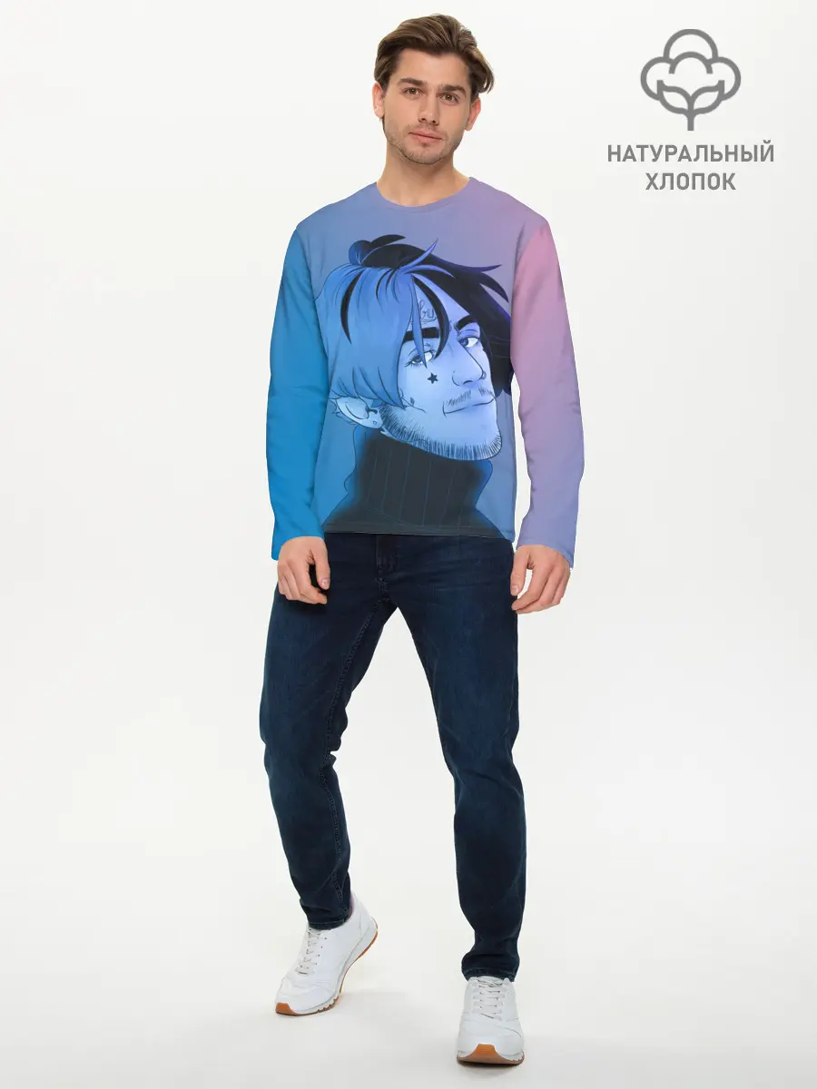 Мужской лонгслив базовый / Lil Peep Colors (P007_P004ooo1786131, P004ooo1786131)