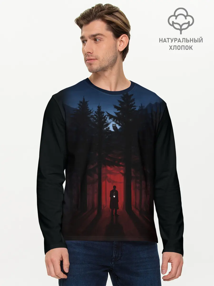 Мужской лонгслив базовый / Twin Peaks (P007_P004ooo1786635, P004ooo1786635)