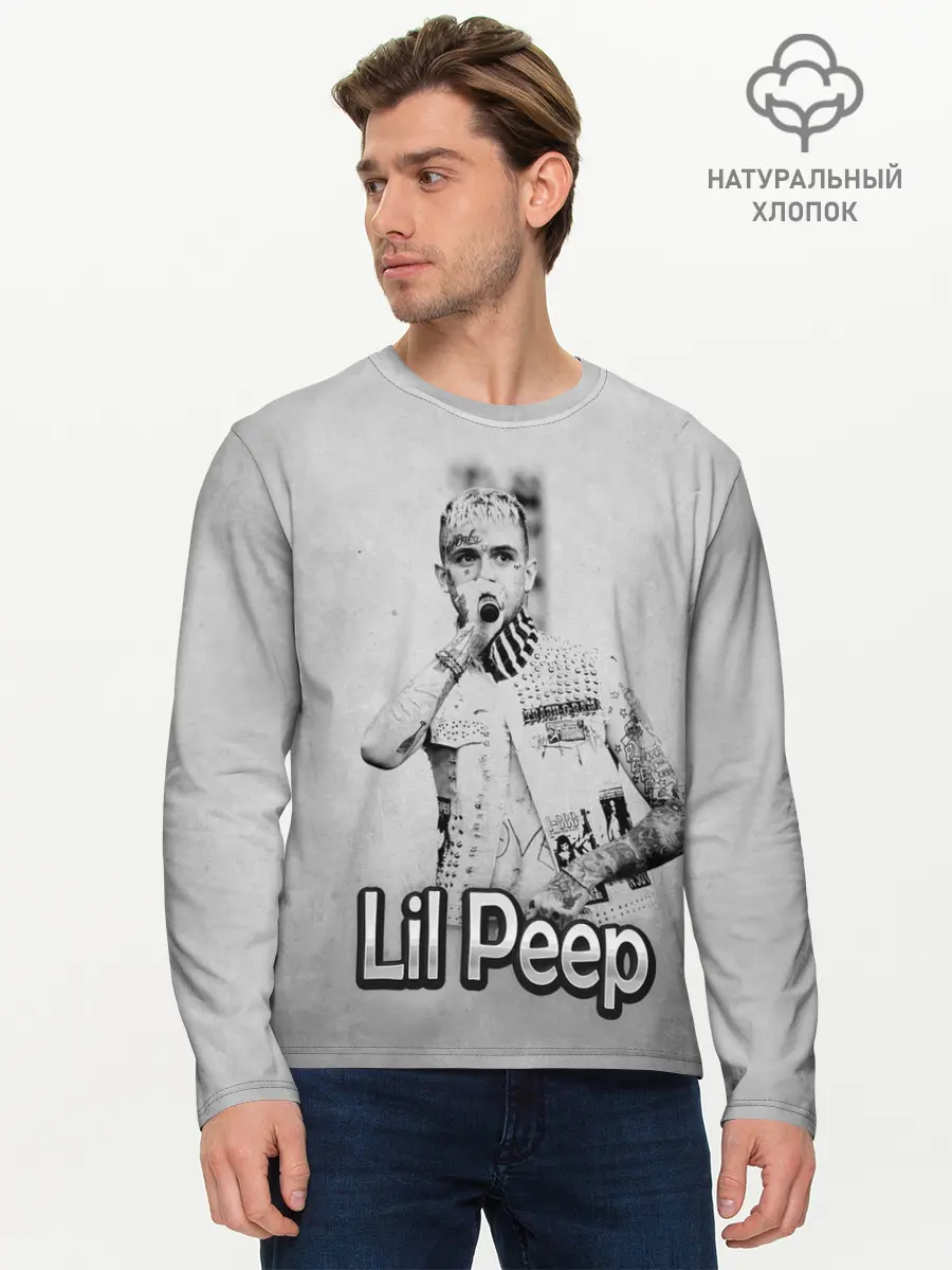 Мужской лонгслив базовый / Lil Peep (P007_P004ooo1786007, P004ooo1786007)