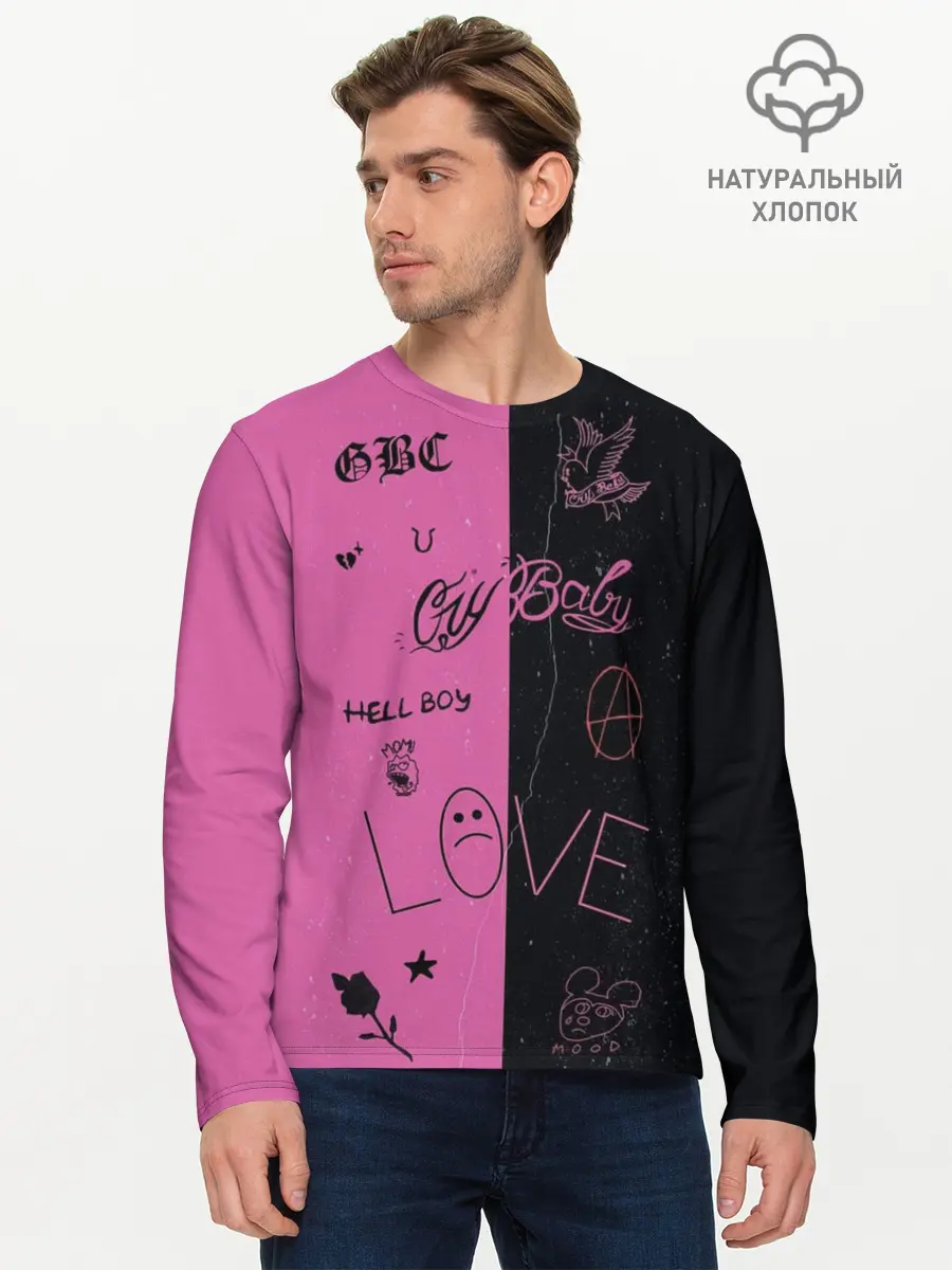 Мужской лонгслив базовый / Lil Peep (P007_P004ooo1786037, P004ooo1786037)