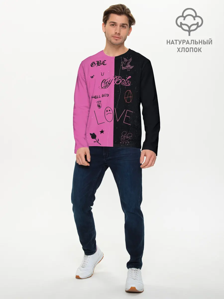 Мужской лонгслив базовый / Lil Peep (P007_P004ooo1786037, P004ooo1786037)