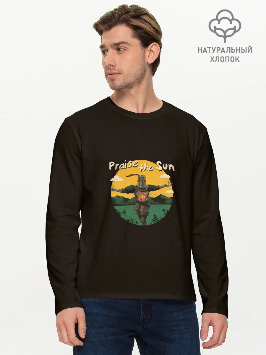 Мужской лонгслив базовый / Dark souls - Praise the Sun (P007_P004ooo1787451, P004ooo1787451)