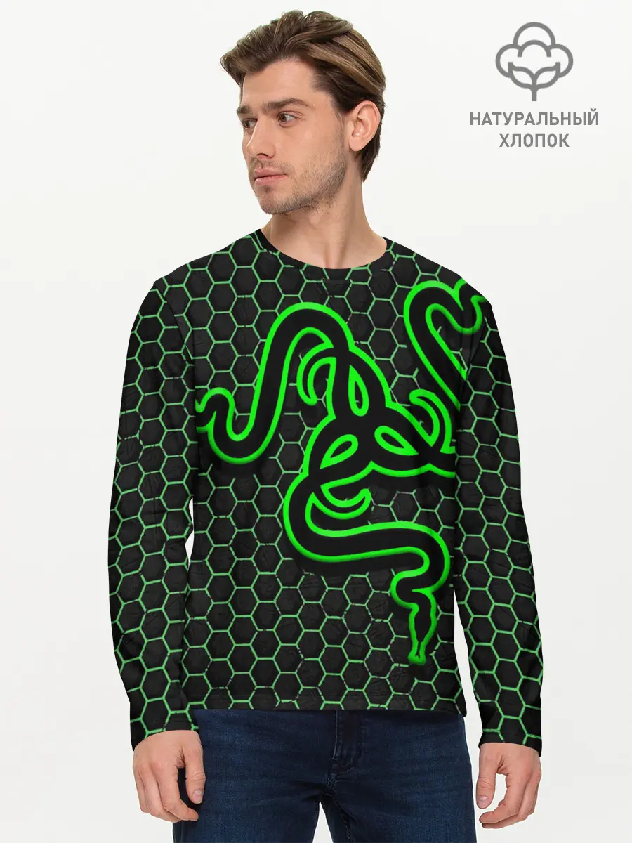 Мужской лонгслив базовый / RAZER (P007_P004ooo1789427, P004ooo1789427)