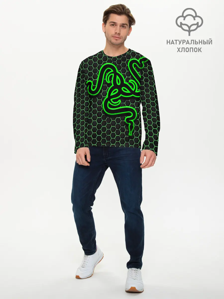Мужской лонгслив базовый / RAZER (P007_P004ooo1789427, P004ooo1789427)