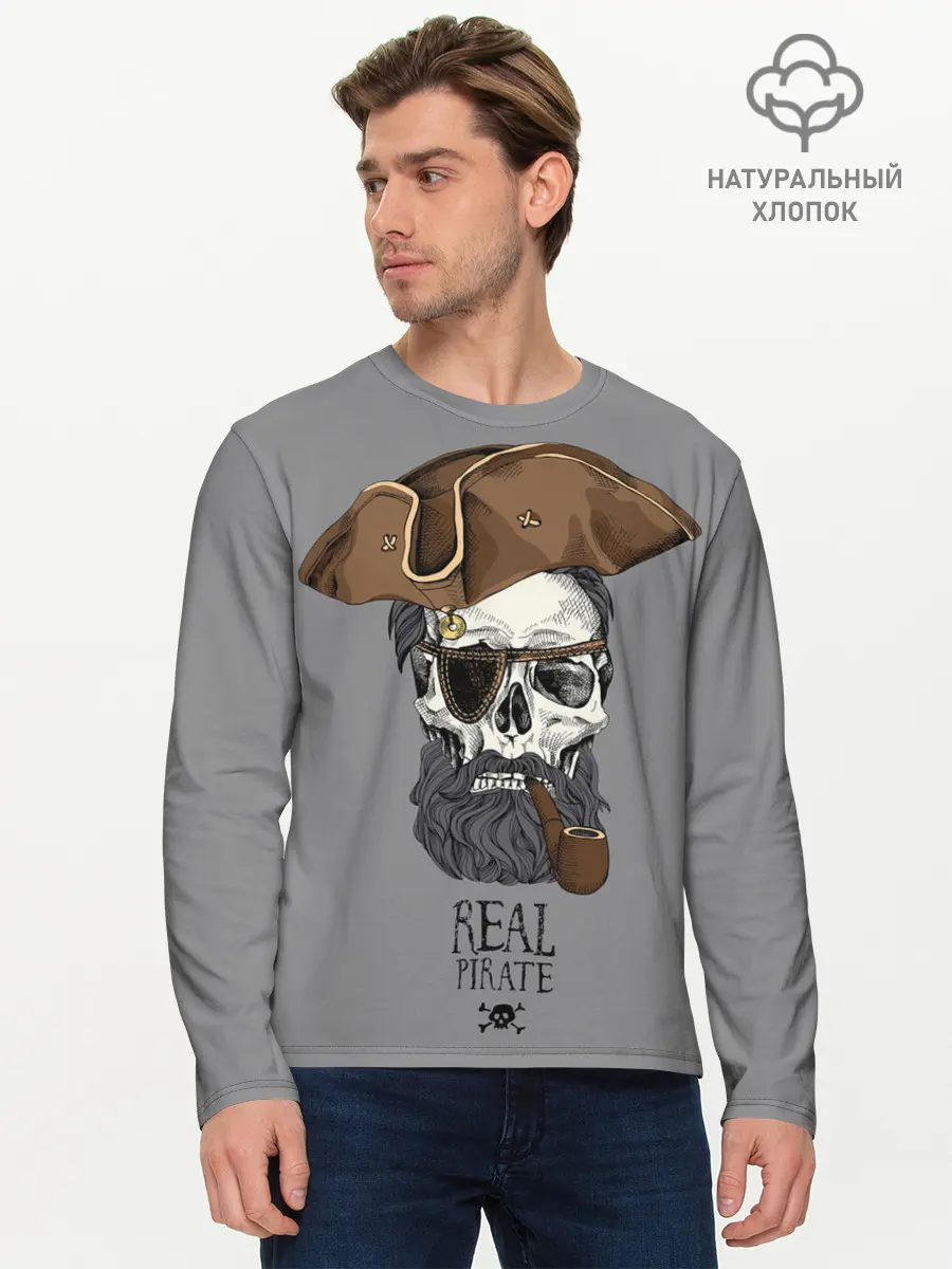 Мужской лонгслив базовый / Real pirate (P007_P004ooo1788529, P004ooo1788529)