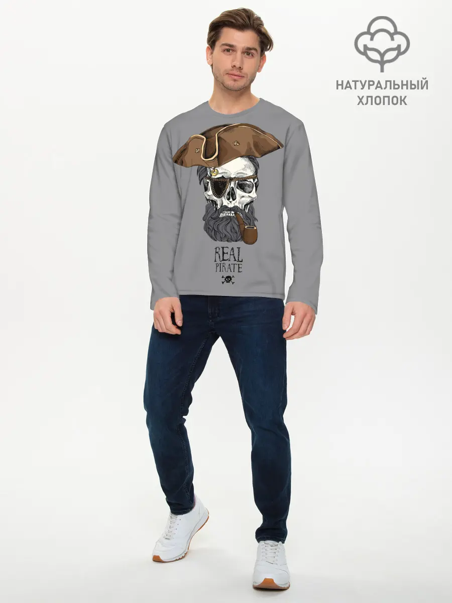 Мужской лонгслив базовый / Real pirate (P007_P004ooo1788529, P004ooo1788529)