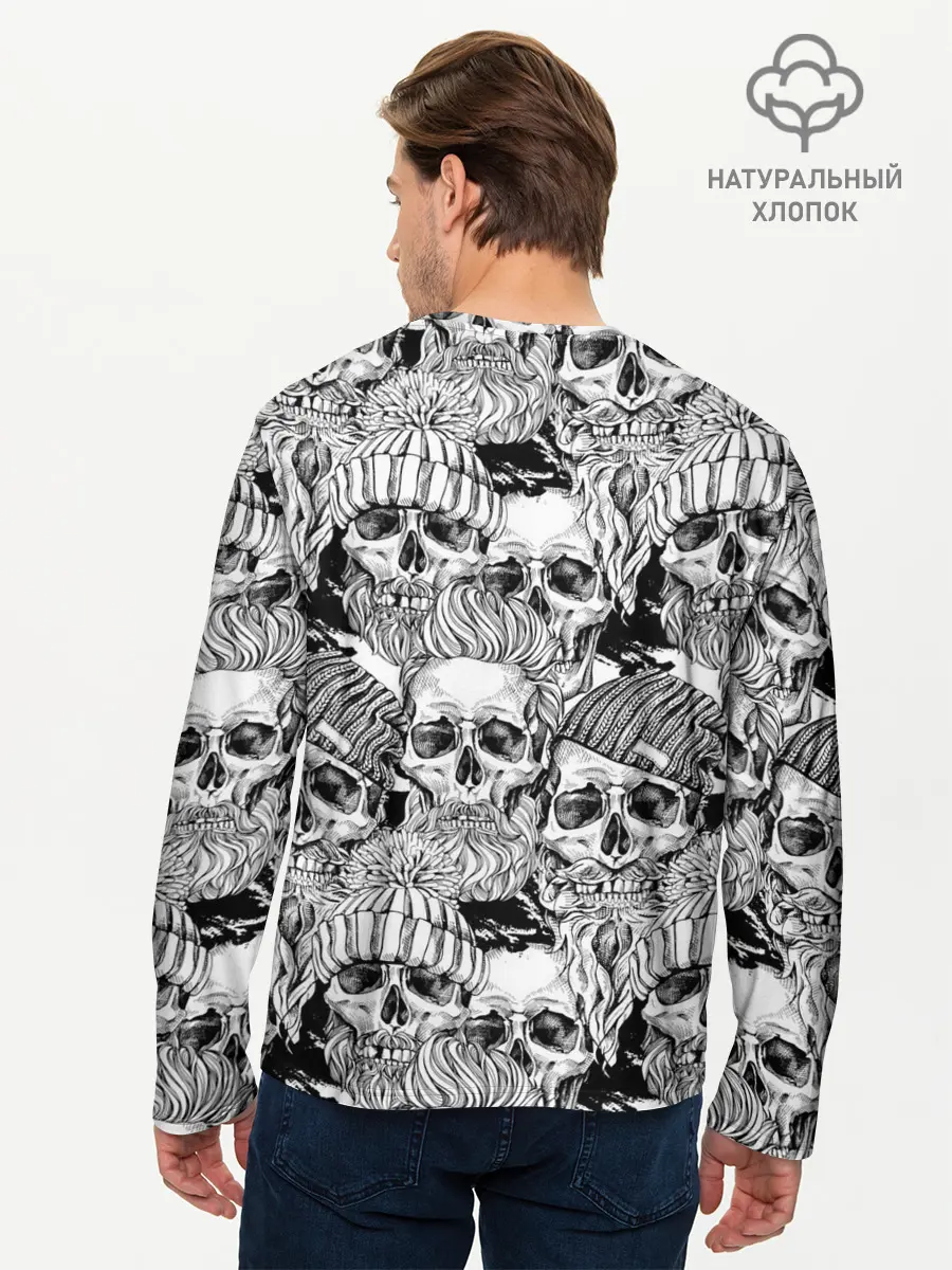 Мужской лонгслив базовый / Human skulls (P007_P004ooo1788689, P004ooo1788689)