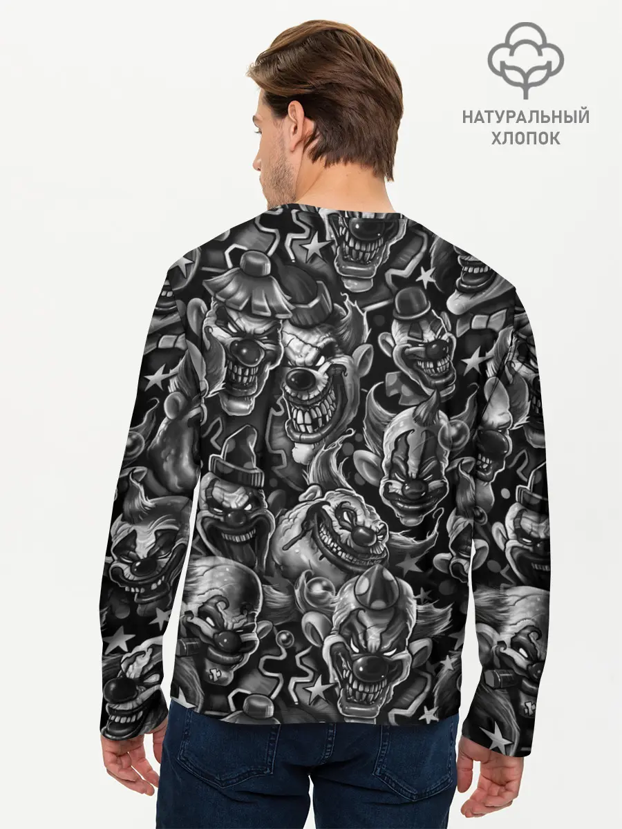 Мужской лонгслив базовый / Злые Клоуны (P007_P004ooo1791073, P004ooo1791073)