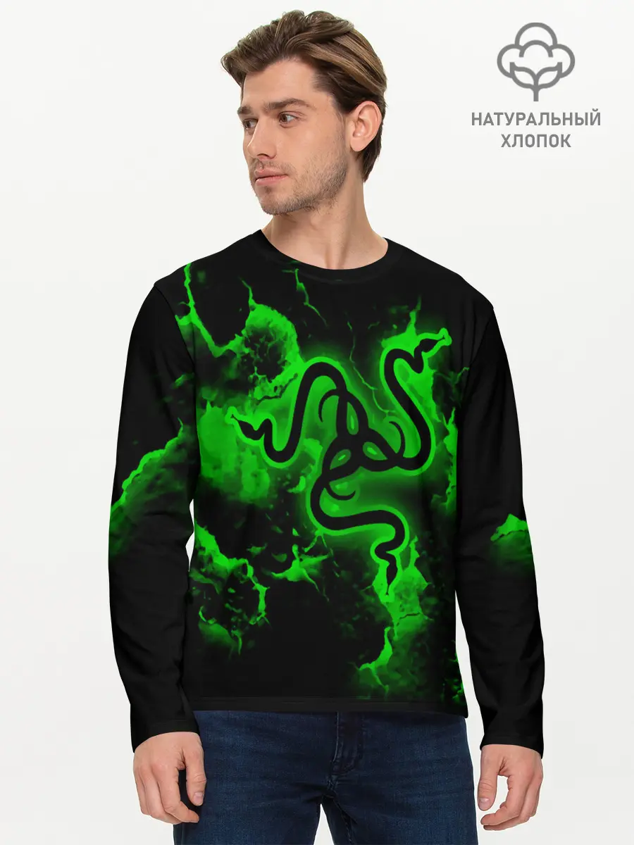Мужской лонгслив базовый / RAZER (P007_P004ooo1791289, P004ooo1791289)