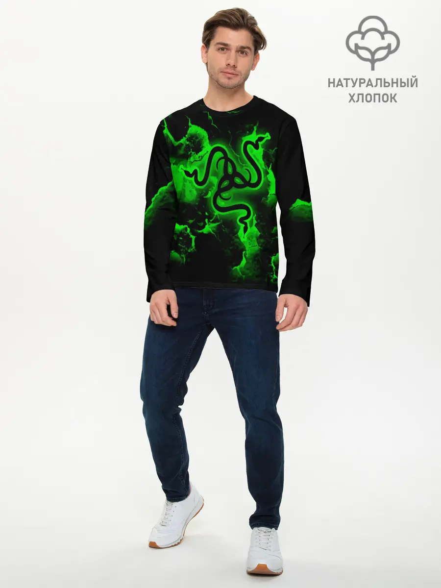 Мужской лонгслив базовый / RAZER (P007_P004ooo1791289, P004ooo1791289)