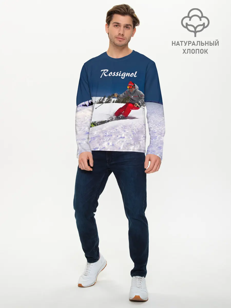 Мужской лонгслив базовый / Rossignol (P007_P004ooo1794505, P004ooo1794505)